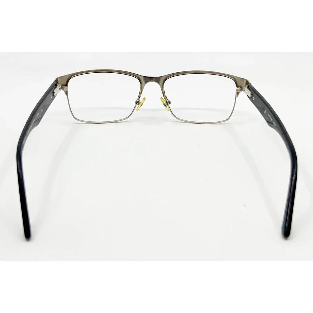 Alexander Julian Eyeglass Frames Mens Black Silver Rectangular 52-16-140
